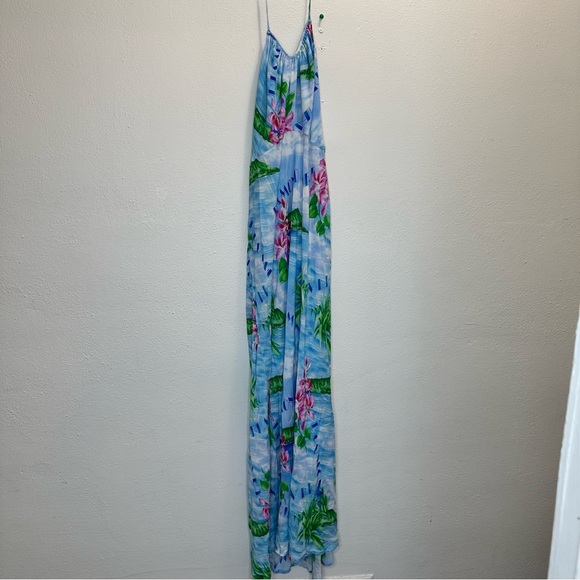 RIXO Marilyn Halter Blue Beachy Dress Size 12 - Picture 4 of 14